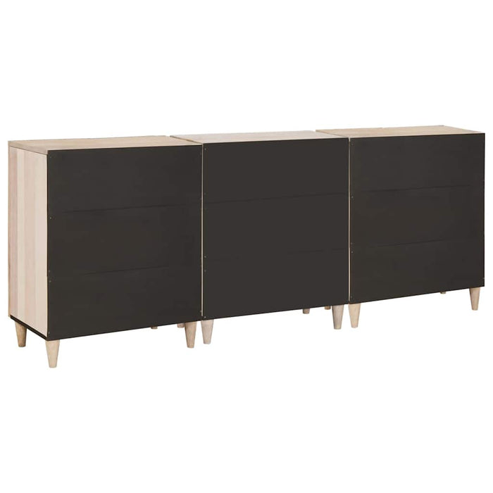 Bufet 3 pcs Alb 180 x 33,5 x 75 cm Lemn masiv de mango - WALTI WALTI