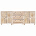 Bufet 3 pcs Alb 180 x 33,5 x 75 cm Lemn masiv de mango - WALTI WALTI