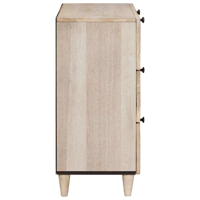 Bufet 3 pcs Alb 180 x 33,5 x 75 cm Lemn masiv de mango - WALTI WALTI
