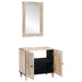 Set de mobilier pentru baie cu raft 2 pcs Alb Lemn compozit - WALTI WALTI
