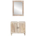 Set de mobilier pentru baie cu raft 2 pcs Alb Lemn compozit - WALTI WALTI