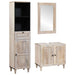 Set de mobilier pentru baie cu sertar 3 pcs Alb Lemn compozit - WALTI WALTI