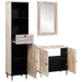 Set de mobilier pentru baie cu sertar 3 pcs Alb Lemn compozit - WALTI WALTI