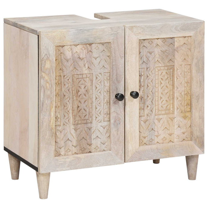 Set de mobilier pentru baie cu sertar 3 pcs Alb Lemn compozit - WALTI WALTI