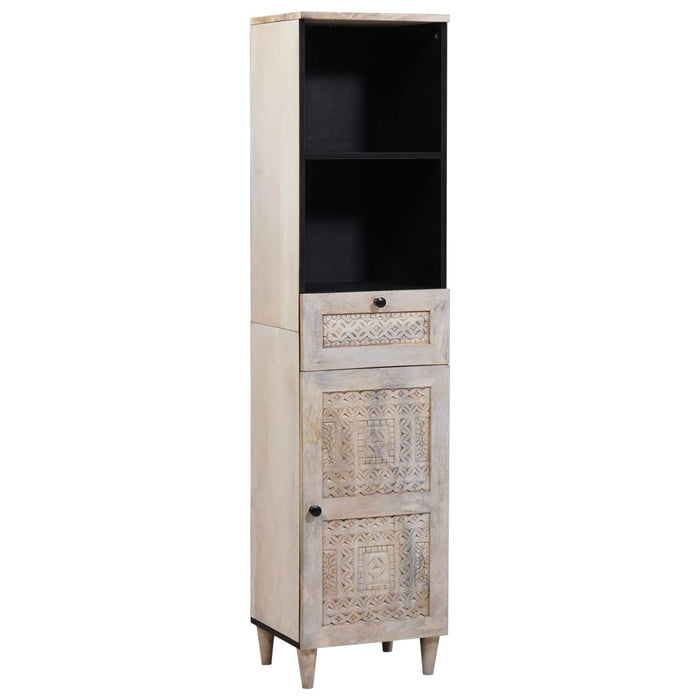 Set de mobilier pentru baie cu sertar 3 pcs Alb Lemn compozit - WALTI WALTI
