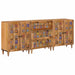 Bufet 3 pcs natural 60 x 33,5 x 75 cm Lemn de mango solid - WALTI WALTI