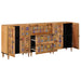 Bufet 3 pcs natural 60 x 33,5 x 75 cm Lemn de mango solid - WALTI WALTI