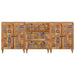 Bufet 3 pcs natural 60 x 33,5 x 75 cm Lemn de mango solid - WALTI WALTI