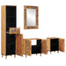 Set de mobilier pentru baie 4 pcs natural Lemn de mango solid - WALTI WALTI