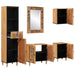 Set de mobilier pentru baie 5 pcs natural Lemn de mango solid - WALTI WALTI