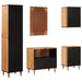 Set de mobilier pentru baie 5 pcs natural Lemn de mango solid - WALTI WALTI
