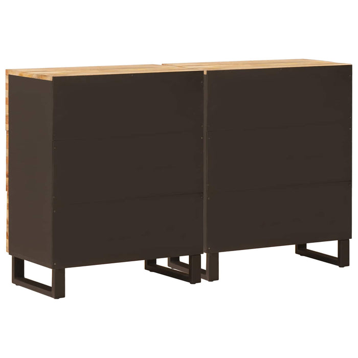 Bufet 2 pcs Maro 60 x 33 x 75 cm Lemn de mango solid - WALTI WALTI