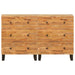 Bufet 2 pcs Maro 60 x 33 x 75 cm Lemn de mango solid - WALTI WALTI