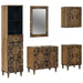 Set de mobilier pentru baie 5 pcs Maro Lemn de mango solid - WALTI WALTI