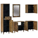 Set de mobilier pentru baie 5 pcs Maro Lemn de mango solid - WALTI WALTI