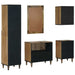 Set de mobilier pentru baie 5 pcs Maro Lemn de mango solid - WALTI WALTI