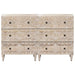 Bufet 2 pcs Alb 60 x 33,5 x 75 cm Lemn de mango solid - WALTI WALTI