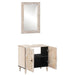 Set de mobilier pentru baie 2 pcs Alb Lemn de mango solid - WALTI WALTI