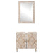 Set de mobilier pentru baie 2 pcs Alb Lemn de mango solid - WALTI WALTI