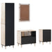 Set de mobilier pentru baie 4 pcs Alb Lemn de mango solid - WALTI WALTI
