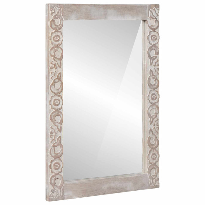 Set de mobilier pentru baie 5 pcs Alb Lemn de mango solid - WALTI WALTI