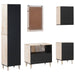 Set de mobilier pentru baie 5 pcs Alb Lemn de mango solid - WALTI WALTI