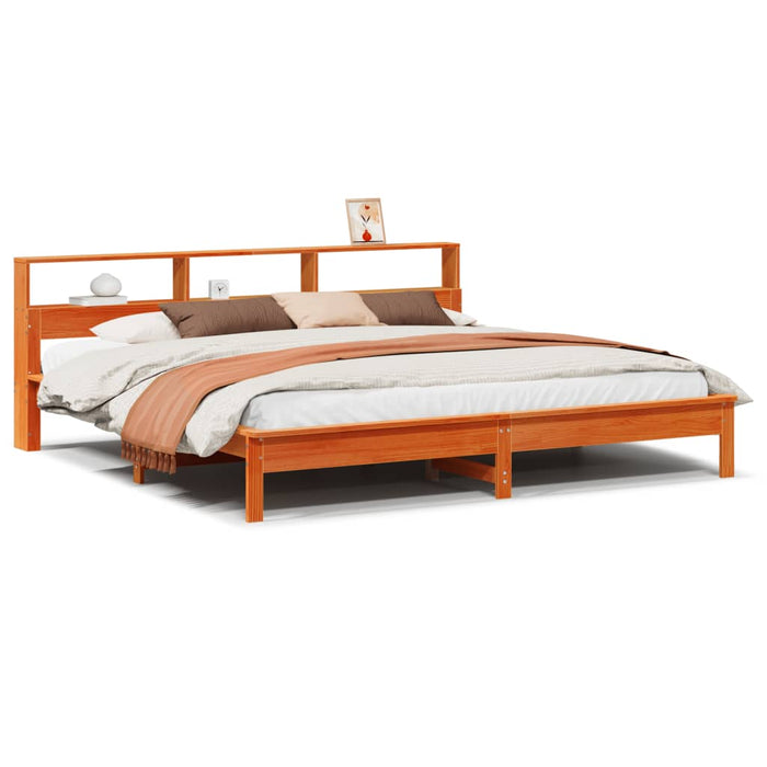 Cadru de pat fără saltea, maro ceruit 180x200 cm lemn masiv pin - WALTI WALTI