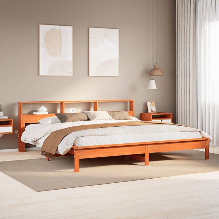 Cadru de pat fără saltea, maro ceruit 180x200 cm lemn masiv pin - WALTI WALTI