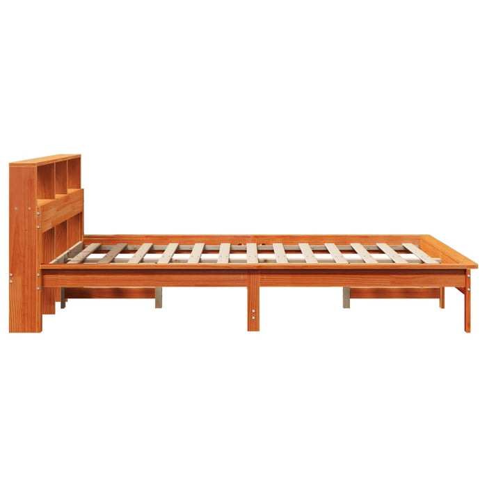 Cadru pat fără saltea, maro ceruit, 140x190 cm, lemn masiv pin - WALTI WALTI