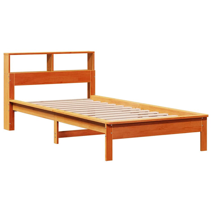 Pat bibliotecă fără saltea maro ceruit 75x190 cm lemn masiv pin - WALTI WALTI