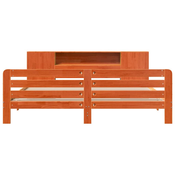 Cadru de pat fără saltea, maro ceruit 200x200 cm lemn masiv pin - WALTI WALTI