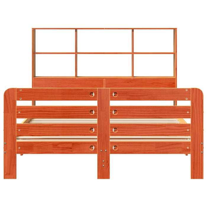 Cadru de pat fără saltea, maro ceruit 150x200 cm lemn masiv pin - WALTI WALTI