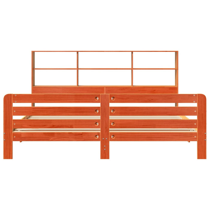 Cadru de pat fără saltea, maro ceruit 200x200 cm lemn masiv pin - WALTI WALTI