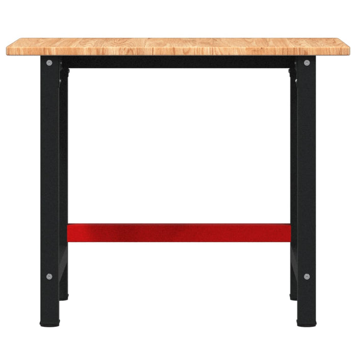 Banc lucru maro 100x60x81,5 cm lemn masiv stejar dreptunghi WALTI