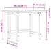 Banc de lucru 100x60x83 cm lemn masiv de acacia, dreptunghiular - WALTI WALTI