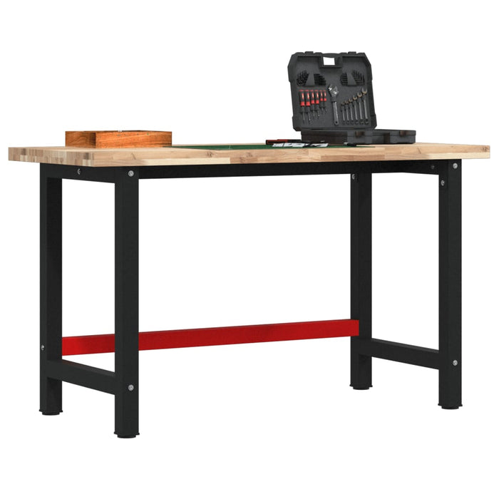 Banc de lucru 140x60x83 cm lemn masiv de acacia, dreptunghiular WALTI