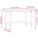 Banc de lucru 140x60x83 cm lemn masiv de acacia, dreptunghiular - WALTI WALTI