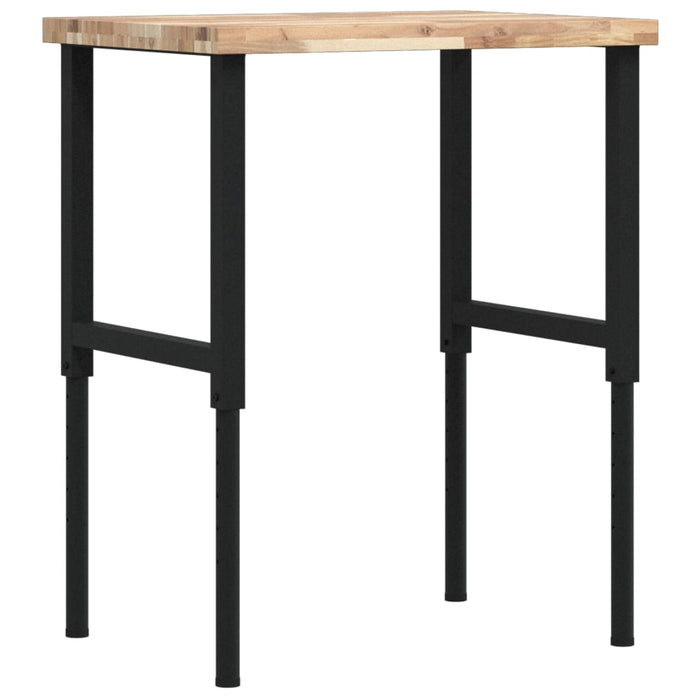 Banc lucru 80x60x(73-99,5) cm lemn masiv acacia dreptunghiular - WALTI WALTI