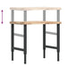 Banc lucru 80x60x(73-99,5) cm lemn masiv acacia dreptunghiular - WALTI WALTI