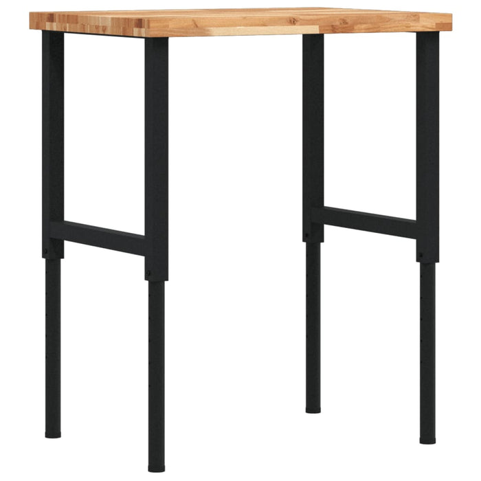 Banc lucru 80x60x(73-99,5) cm lemn masiv acacia dreptunghiular - WALTI WALTI