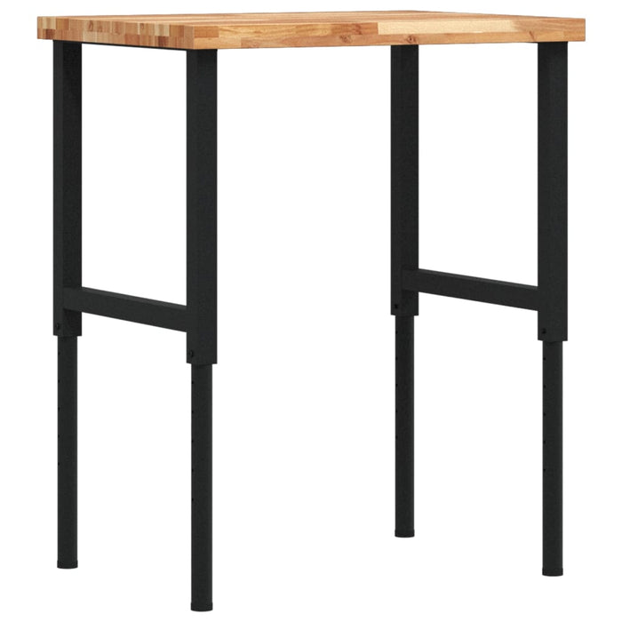 Banc lucru 80x60x(73-99,5) cm lemn masiv acacia dreptunghiular - WALTI WALTI