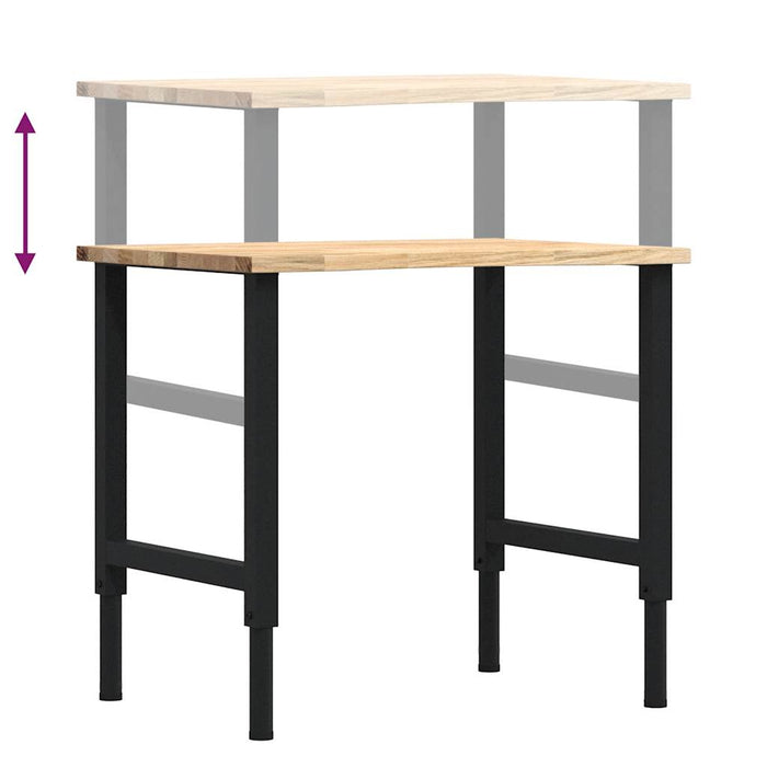 Banc lucru 80x60x(71,5-98) cm lemn masiv stejar WALTI