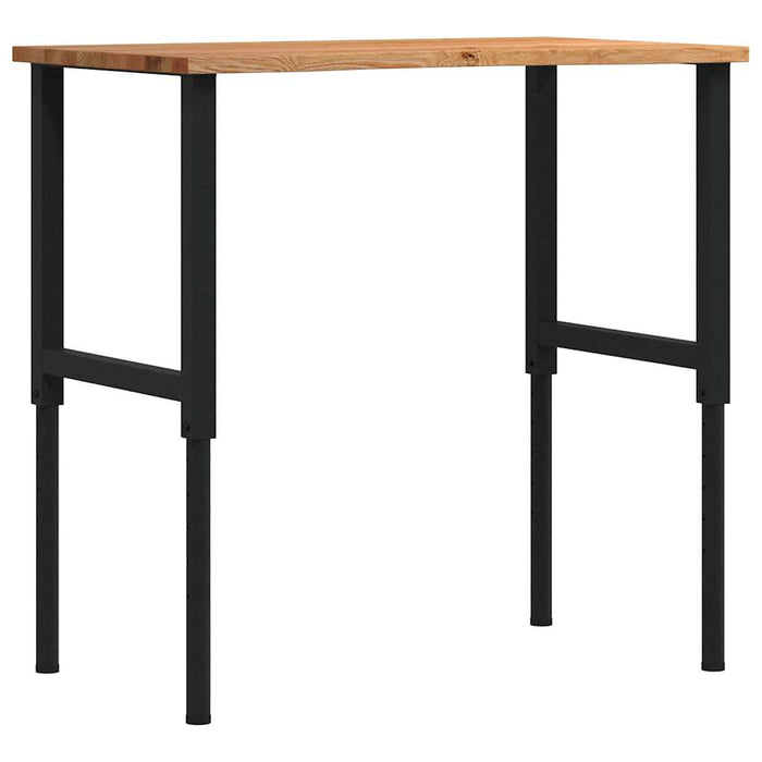 Banc lucru maro 100x60x(71,5-98)cm lemn masiv stejar WALTI