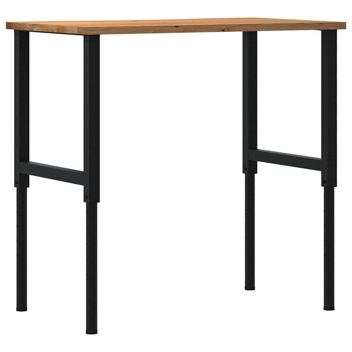Banc lucru maro 100x60x(71,5-98)cm lemn masiv stejar WALTI