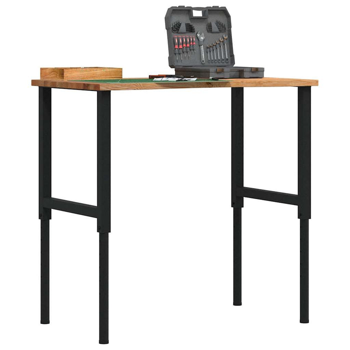 Banc lucru maro 100x60x(71,5-98)cm lemn masiv stejar WALTI