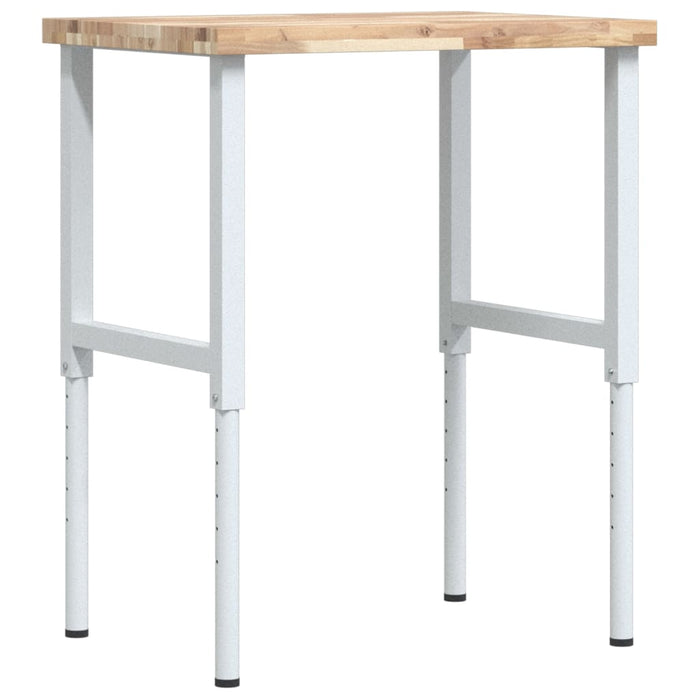 Banc lucru 80x60x(73-99,5) cm lemn masiv acacia dreptunghiular - WALTI WALTI