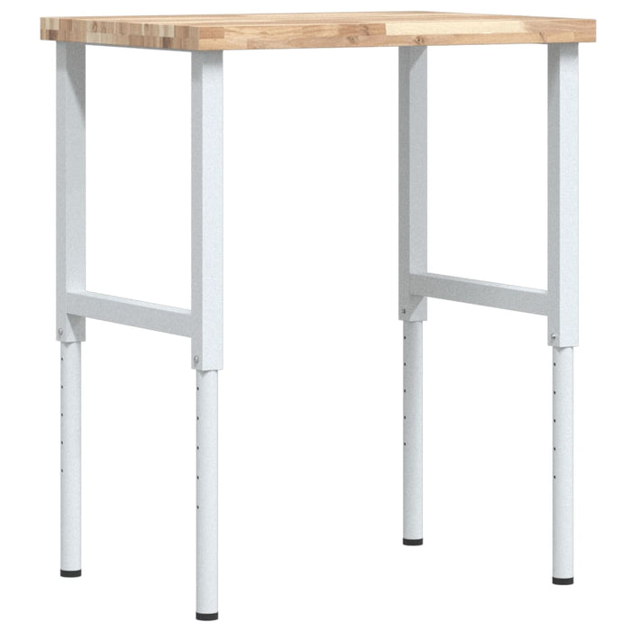 Banc lucru 80x60x(73-99,5) cm lemn masiv acacia dreptunghiular - WALTI WALTI