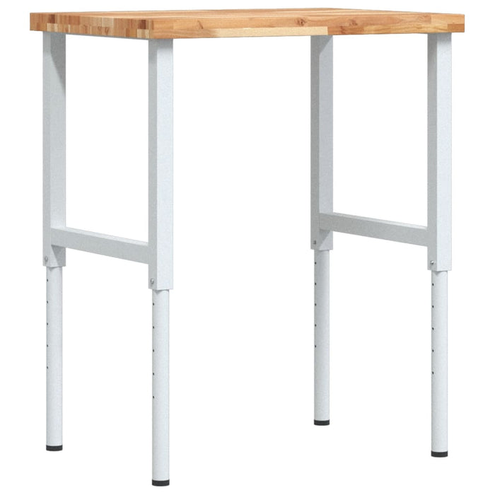 Banc lucru 80x60x(73-99,5) cm lemn masiv acacia dreptunghiular - WALTI WALTI