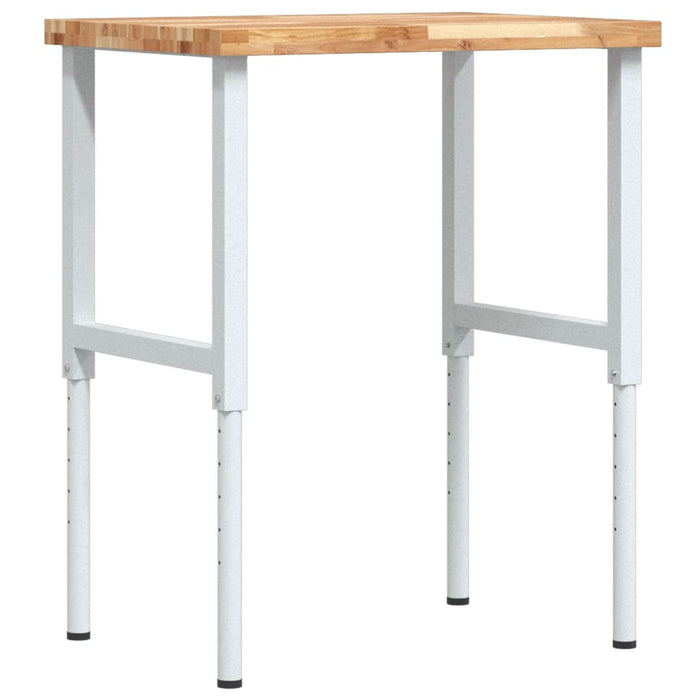 Banc lucru 80x60x(73-99,5) cm lemn masiv acacia dreptunghiular - WALTI WALTI