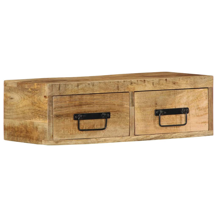Dulap TV montat pe perete 60x30x19 cm, lemn masiv de mango brut WALTI